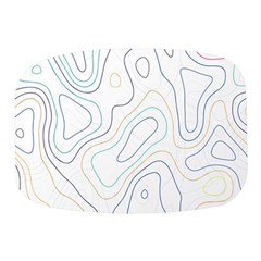 Abstract Colorful Topographic Map Design Vector Mini Square Pill Box by Pakemis