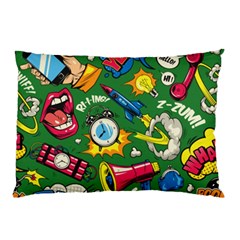 Pop Art Colorful Seamless Pattern Pillow Case by Pakemis