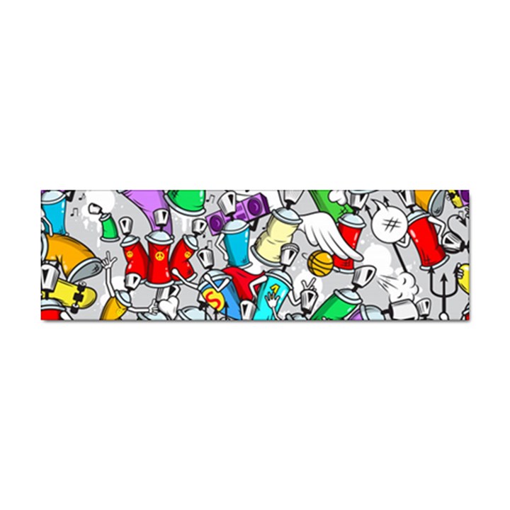 Graffit Characters Seamless Pattern Art Sticker Bumper (10 pack)