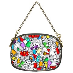 Graffit Characters Seamless Pattern Art Chain Purse (two Sides) by Pakemis