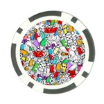 Graffit Characters Seamless Pattern Art Poker Chip Card Guard (10 pack) Front