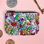 Graffit Characters Seamless Pattern Art Mini Coin Purse Front