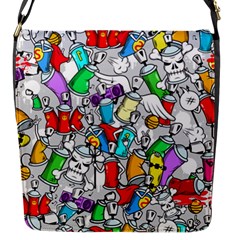 Graffit Characters Seamless Pattern Art Flap Closure Messenger Bag (s) by Pakemis