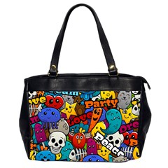 Graffiti Characters Seamless Pattern Oversize Office Handbag (2 Sides) by Pakemis