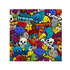 Graffiti Characters Seamless Pattern Square Satin Scarf (30  X 30 ) by Pakemis