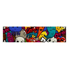 Graffiti Characters Seamless Pattern Banner And Sign 4  X 1 