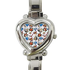 Full Color Flash Tattoo Patterns Heart Italian Charm Watch by Pakemis