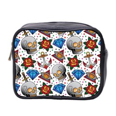 Full Color Flash Tattoo Patterns Mini Toiletries Bag (two Sides) by Pakemis