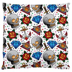 Full Color Flash Tattoo Patterns Large Cushion Case (one Side) by Pakemis