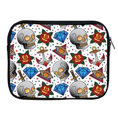 Full Color Flash Tattoo Patterns Apple Ipad 2/3/4 Zipper Cases by Pakemis