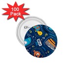 Seamless Pattern Vector Submarine With Sea Animals Cartoon 1.75  Buttons (100 pack)  Front