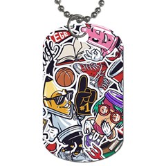 Vintage College Colorful Seamless Pattern Dog Tag (two Sides)