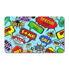 Comic Bubbles Seamless Pattern Magnet (rectangular)