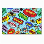 Comic Bubbles Seamless Pattern Postcard 4 x 6  (Pkg of 10) Front