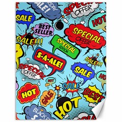 Comic Bubbles Seamless Pattern Canvas 12  X 16  by Pakemis