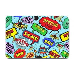 Comic Bubbles Seamless Pattern Small Doormat