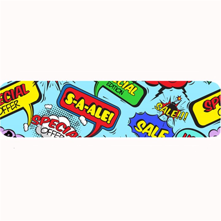 Comic Bubbles Seamless Pattern Large Bar Mat