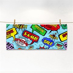 Comic Bubbles Seamless Pattern Hand Towel