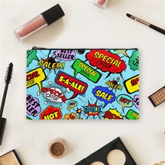 Comic Bubbles Seamless Pattern Cosmetic Bag (medium) by Pakemis