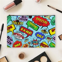 Comic Bubbles Seamless Pattern Cosmetic Bag (large) by Pakemis