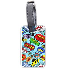 Comic Bubbles Seamless Pattern Luggage Tag (one Side) by Pakemis