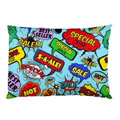 Comic Bubbles Seamless Pattern Pillow Case (two Sides) by Pakemis