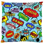 Comic Bubbles Seamless Pattern Large Cushion Case (One Side) Front