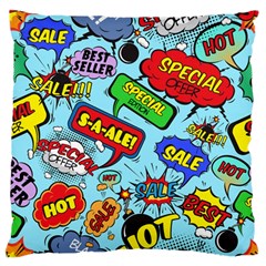 Comic Bubbles Seamless Pattern Large Cushion Case (two Sides)