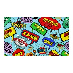 Comic Bubbles Seamless Pattern Banner And Sign 5  X 3  by Pakemis