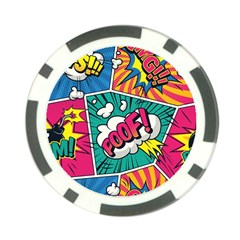 Comic Colorful Seamless Pattern Poker Chip Card Guard (10 Pack) by Pakemis