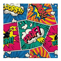 Comic Colorful Seamless Pattern Banner And Sign 4  X 4 