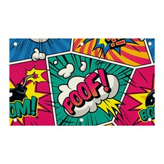 Comic Colorful Seamless Pattern Banner And Sign 5  X 3 