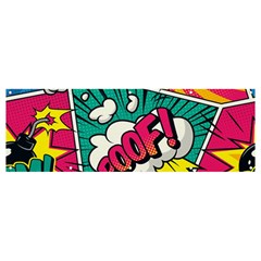 Comic Colorful Seamless Pattern Banner And Sign 12  X 4 