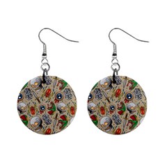 Tattoo Pattern Mini Button Earrings