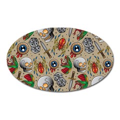 Tattoo Pattern Oval Magnet