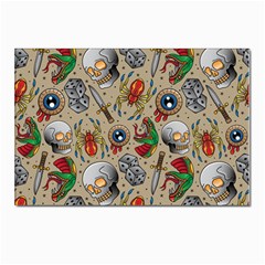 Tattoo Pattern Postcard 4 x 6  (pkg Of 10)