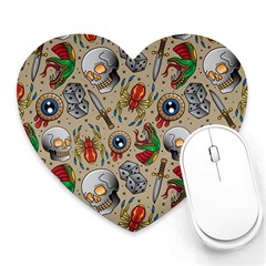 Tattoo Pattern Heart Mousepad