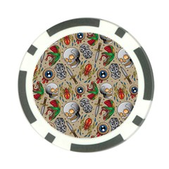 Tattoo Pattern Poker Chip Card Guard