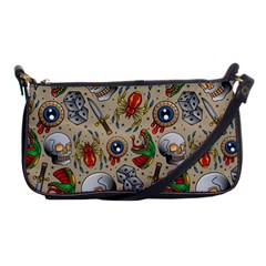 Tattoo Pattern Shoulder Clutch Bag