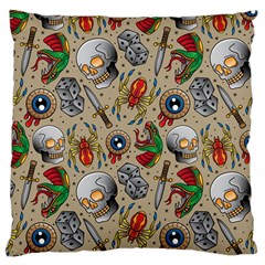 Tattoo Pattern Large Cushion Case (one Side) by Pakemis