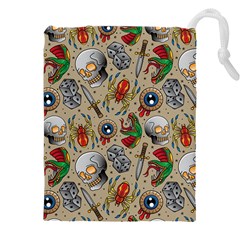 Tattoo Pattern Drawstring Pouch (5xl) by Pakemis