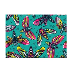 Vintage Colorful Insects Seamless Pattern Sticker A4 (100 Pack)