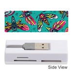 Vintage Colorful Insects Seamless Pattern Memory Card Reader (Stick) Front