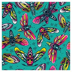 Vintage Colorful Insects Seamless Pattern Lightweight Scarf  by Pakemis