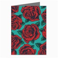 Vintage Floral Colorful Seamless Pattern Greeting Cards (pkg Of 8)