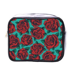 Vintage Floral Colorful Seamless Pattern Mini Toiletries Bag (one Side) by Pakemis