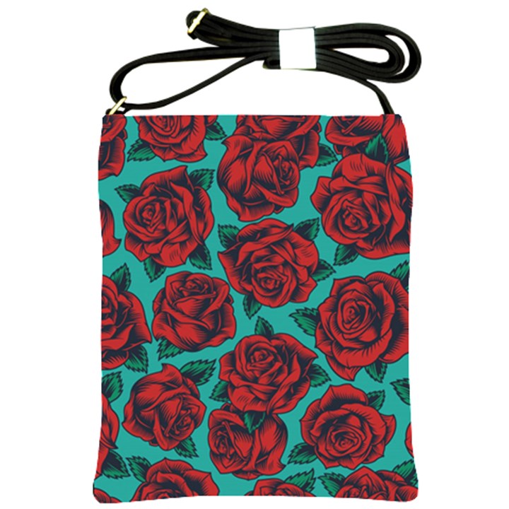 Vintage Floral Colorful Seamless Pattern Shoulder Sling Bag