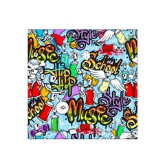 Graffiti Characters Seamless Patterns Satin Bandana Scarf 22  X 22  by Pakemis