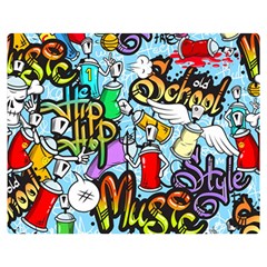 Graffiti Characters Seamless Patterns Flano Blanket (medium)