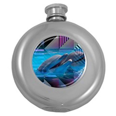 Beautiful  Round Hip Flask (5 Oz) by Sparkle